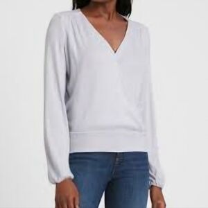 Banana Republic Knit Wrap Sweater Long Sleeve top size XS New